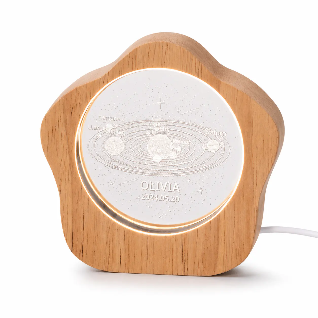 Star Frame Crystal Disc Night Light