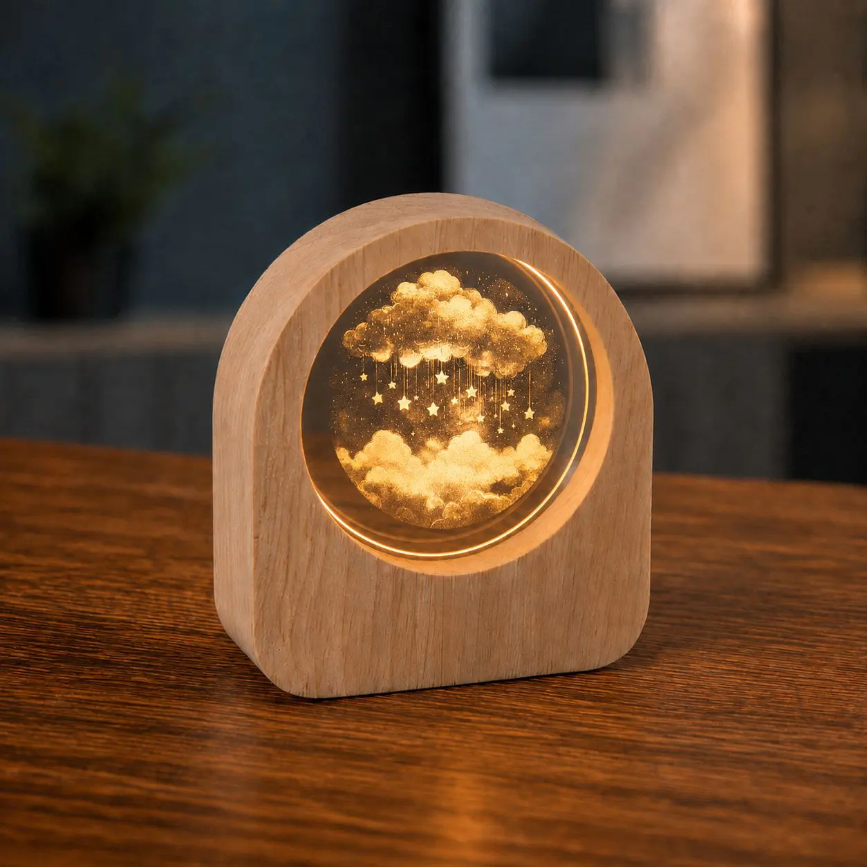 Arch Frame Crystal Disc Night Light
