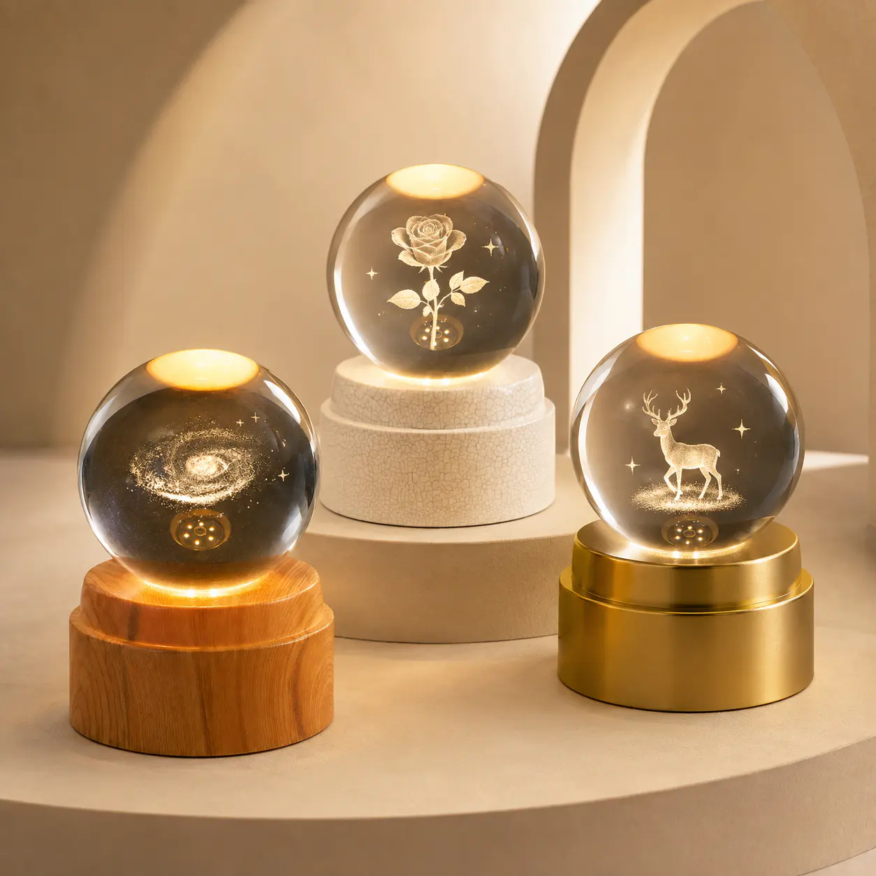 Rotating Crystal Ball Display Lamp